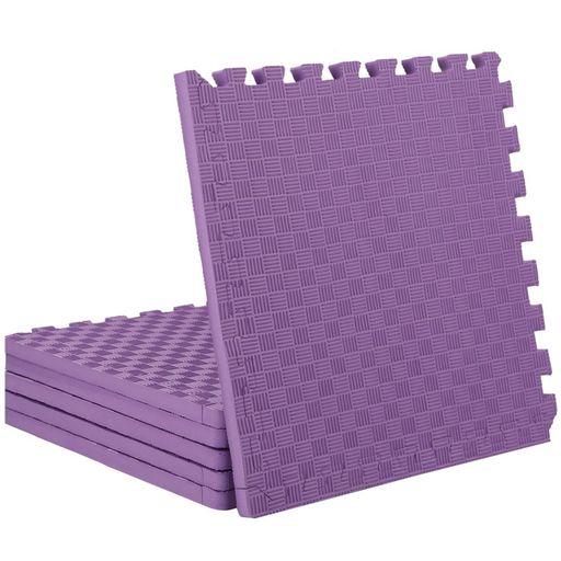 ISL スポーツマット PRO 26MM特厚 パープル 50×50CM サイドパーツ付 6枚セット