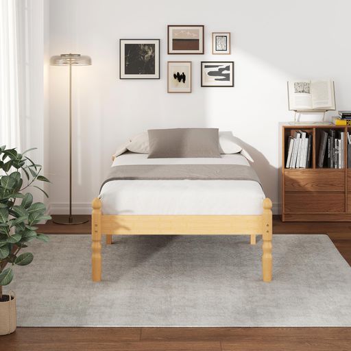 天然竹製ベッドフレーム×スチールすのこ シングル 耐久性 防滑設計 湿気対策 大容量収納 簡単組立 高さ35.5CM エコ 環境に優しい ナチュラル 木製