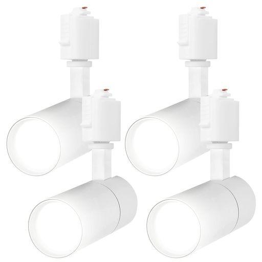 ライティングレール用スポットライト昼白色100W相当 消費電力10W 大光量1000LM,照射角度調節可能 一般家庭照明/演出照明/商業施設/店舗・商品展示用照明(白い 4個セット)