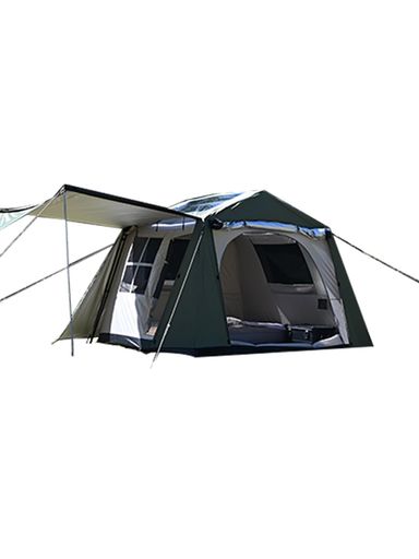 DRASOUL ワンタッチ テント 4人-6人用 ？ロッジ型 パーク 前室側室あり 設営簡単 自立式 2重層 UPF50+ 耐水圧2000MM 初心者向け 屋敷型テント キャンピング キャンプ アウトドア ファミリー 公園 …