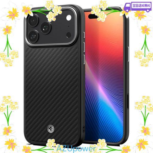 SPIGEN 【創業18年の技術力】 IPHONE 17 PRO ケース MAGSAFE対応 カメラコントロールボタン対応 マット 米軍MIL規格 エンツォ・アラミドT・マグフィット (ブラック・シルバー) ACS09958