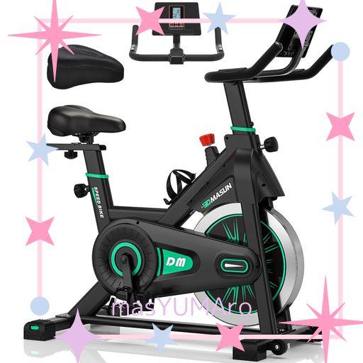 【2025アップグレード版】DMASUN エアロバイク 家庭用 静音スピンバイク フィットネスバイク 静音 無段階調整 サドル・ハンドル調節可能 4点支持+三角構造 安定 160KG耐荷重 室内自転車 ルー…