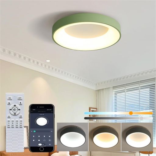 KOVOL LED シーリングライト 6畳 8畳 10畳 12畳 北欧風 おしゃれ 北欧 照明器具 天井 リビング 引っ掛対応 工事不要 APP遠隔制御 無段階調光調色 リモコン付き 日本語取説付き インテリア 間接…