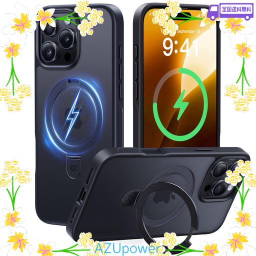 【8年間の技術結晶!4IN1超万能モデル】CASEKOO FOR IPHONE 16 PRO ケース 米軍MIL規格 横縦両立 指紋防止 マット仕上げ 最大25W急速充電 MAGSAFE対応 黄変防止 半透明 ストラップホール付き