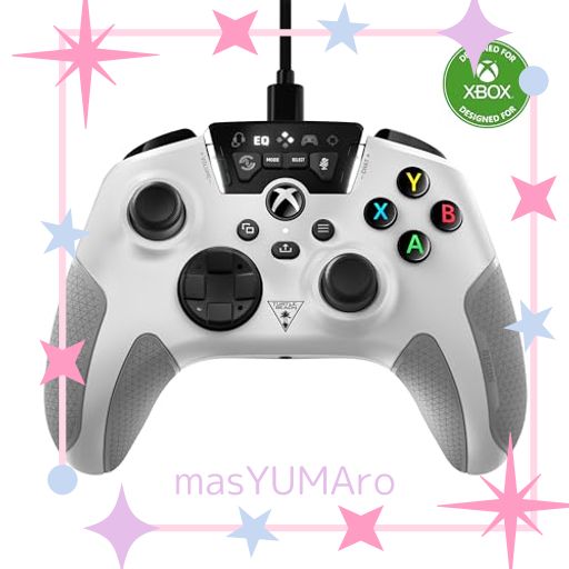TURTLE BEACH コントローラー 有線 USB XBOX STEAM WINDOWS PC 用 ゲームパッド 背面ボタン EQプリセット有 足音強化 サイドトーン エイム調整 ホワイト 白 RECON 国内正規品【XBOX 公認】