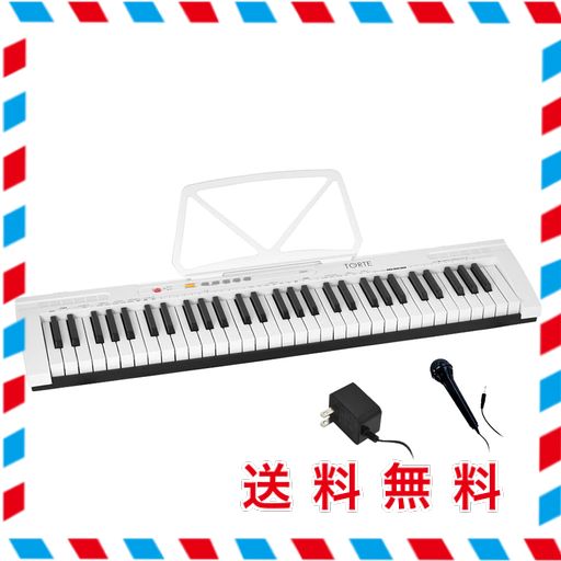 TORTE トルテ 電子キーボード 61鍵盤 日本語表記 300ボイス 軽量スリム 