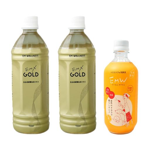 EM生きて行く EM・X GOLD 500ML×2本仕かける【EMW1本差し上げ物付】