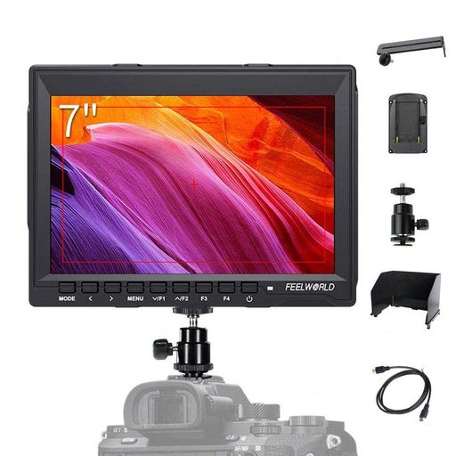 FEELWORLD カメラ&ビデオカメラ用モニター 7インチ IPS 超薄型 HD 1280×800 4K HDMI 出力/入力 FW759 日本語設定 オンカメラ フィールドモニター 一眼レフ ディスプレイ カメラ撮影確認用