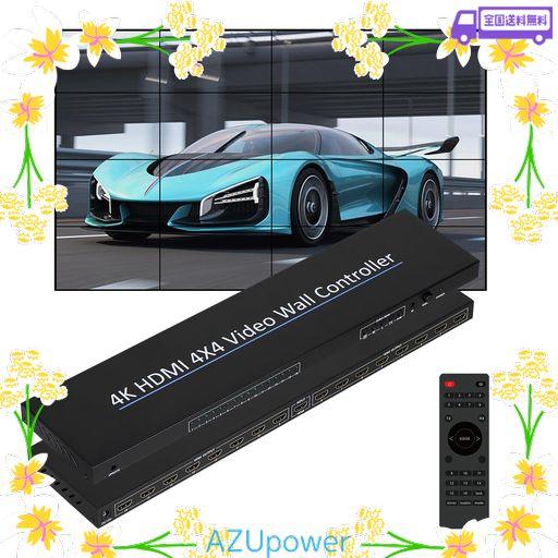 4X4 HDMI ビデオウォールコントローラー 4KX2K HDディスプレイ 