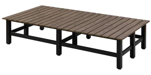 ガーデンマスター(GARDENMASTER) ワイドウッドデッキ PSウッドデッキ 幅180×奥行90×高さ40CM ガーデンベンチ ガーデンチェア バルコニー 踏み台 足場台 デッキ お庭 ガーデンマスター ダークブ…