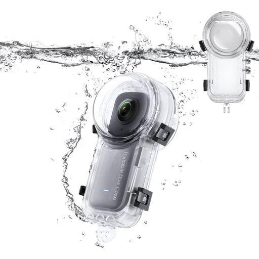 TOMGDRACO INSTA360 X3 見えない潜水ケース 360度カメラ 水中ケース 防水深さ50M ブラインドゾーン排除 HD光学レンズ X3潜水ケース 水中撮影 全方位保護 耐圧性、防塵、落下防止 傷に強い 取付け…