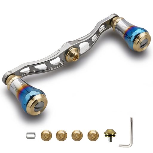 HEIGHTEN V2.0 90MM/105MM/115MM ベイト リール ハンドル シマノ(SHIMANO) ダイワ(DAIWA) アブガルシア(ABU) 通用 ベイトリール 用 航空アルミ製 AURORA SERIES (V2.0-105MM -