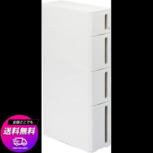 サンカ 隙間収納 完成品 ストランティ ドロアーA ホワイト 色(幅17×奥行45×高さ85CM) SQU+ DA-1210WH 日本製