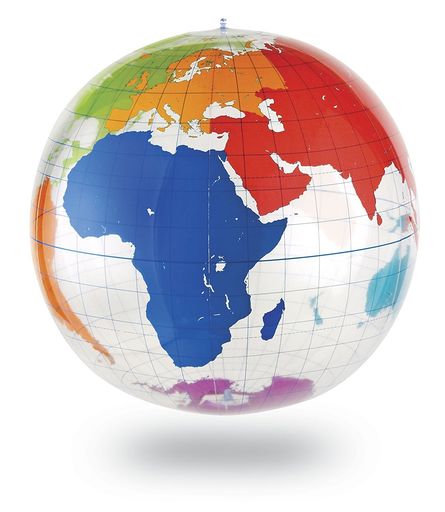 ラーニング リソーシーズ INFLATABLE LABELING GLOBE 書いて消せる地球儀 ( ビーチボール型) LER 2438