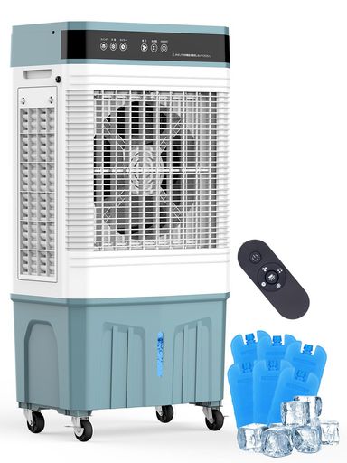 SUGEKO 冷風扇 冷風機 業務用【大型気化式・3面ウェットフィルター・40L水タンク】3段階風量 冷風/自然風/スイングモード 加湿 空気清浄 工事不要 大型冷風機 上から給水 12時間切タイマー … 22,259円