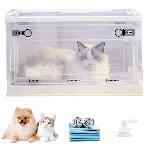 KILOGORGE 愛玩動物O室 88L 折りたたみ式 O室用臥せ篭 愛玩動物O住み家 犬/猫/小毛の荒物に当てはめる ネブライザーボックス席 霧化ボックス席 O弁膜/キャスター付き添い人 精神的な統合飾り気の無い 携帯型 日本語…