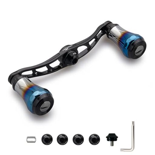 HEIGHTEN V2.0 90MM/105MM/115MM ベイト リール ハンドル シマノ(SHIMANO) ダイワ(DAIWA) アブガルシア(ABU) 通用 ベイトリール 用 航空アルミ製 AURORA SERIES (V2.0-90MM -