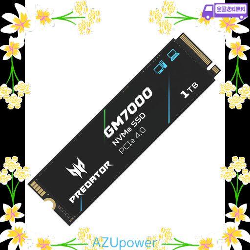 ACER PREDATOR M.2 SSD 1TB GM7000 DRAMキャッシュ搭載 NVME 2280 PCIE GEN4×4 超高速(最大読み取り:7400MB/S、最大書き込み:6700MB/S) 内蔵SSD PS5/PS5 PRO動作確認済み