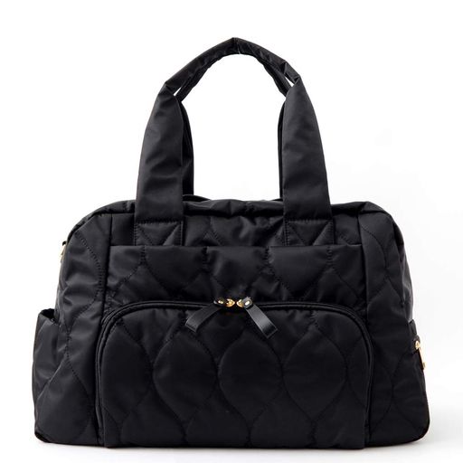 [GRATANTE] グラタンテ マザーズバッグ トート おしゃれ 軽量 キルティング ナイロン A4 パテッドバッグ ボストン ママ マザー 大きい 旅行 パパ 軽い ABB-G0010 (ブラック)