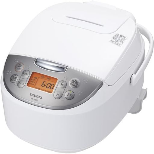 TOSHIBA(東芝) 炊飯器 5.5合 RC-10MSL(W) ホワイト 一人暮らし 本かまどコース つゆ防止 着脱丸洗い内蓋&amp;蒸気口