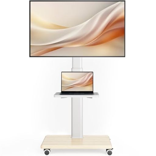 AX WABER テレビスタンド キャスター付き ,テレビスタンド 壁寄せ27~60インチ対応 VESA/横100~400MM/縦100~400MM 高さ調節可能 左右35°首振 耐荷重40KG り可能 家用/学校/ビジネス展示用/病院業務用 7,594円