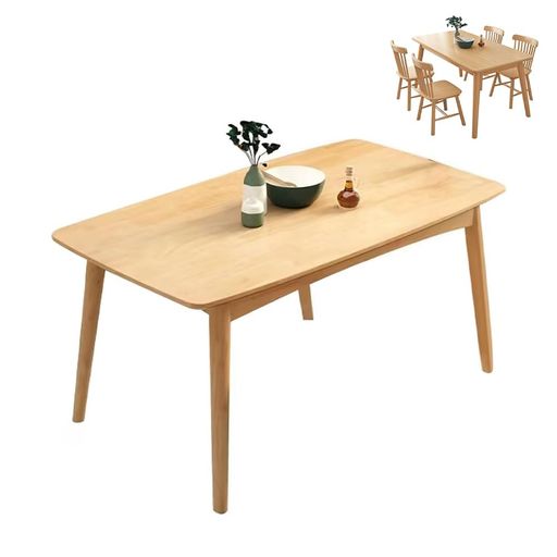 ダイニングテーブル オシャレ 120×70×高75CM だいにんくテーブル 無垢 インテリアに馴染みやすい 4-6人掛け 組立簡単 お手入れ簡単 PCデスク ダイニングテーブルセット 食事