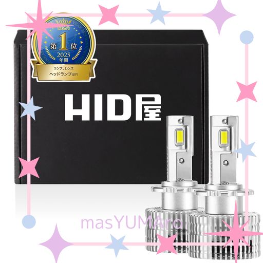 HID屋 D4R 20200CD(カンデラ) LED ヘッドライト 爆光 6500K ホワイト 車検対応 加工不要 純正HIDを簡単LED化 Dシリーズ 2本1セット