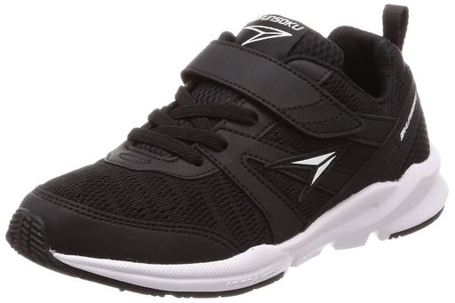 [シュンソク] スニーカー キッズ 男の子 女の子 子供靴 幅広 軽量 15~25CM 3E 2E SJJ 6380 6390 6400 6410 6420 9570 9580 ブラック(マジック) 23.0 CM