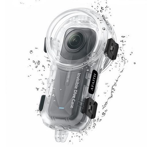INSTA360 X4専用 60M防水ケース アクションカメラ潜水用ハウジング専用 防曇シート+スタンド付き