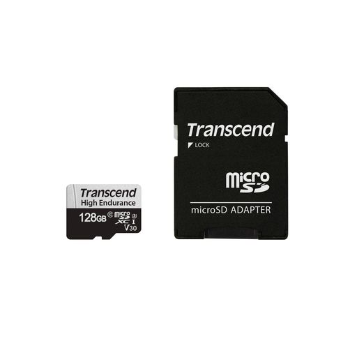 TRANSCEND 高耐久 MICROSDカード 128GB UHS-I U1 CLASS10 ドライブレコーダー セキュリティカメラ用 SDカード変換アダプタ付 TS128GUSD350V
