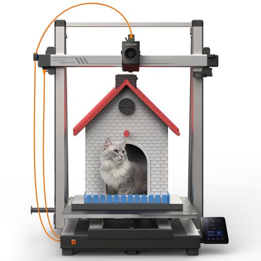 ANYCUBIC KOBRA 3 MAX 3Dプリンター、3Dプリンター 大型、600MM/S高速印刷、ダブルY軸印刷安定、自動レベリング、印刷自動再開機能、日本語UI、ANYCUBIC APP、造形サイズ:420*420*500MM3