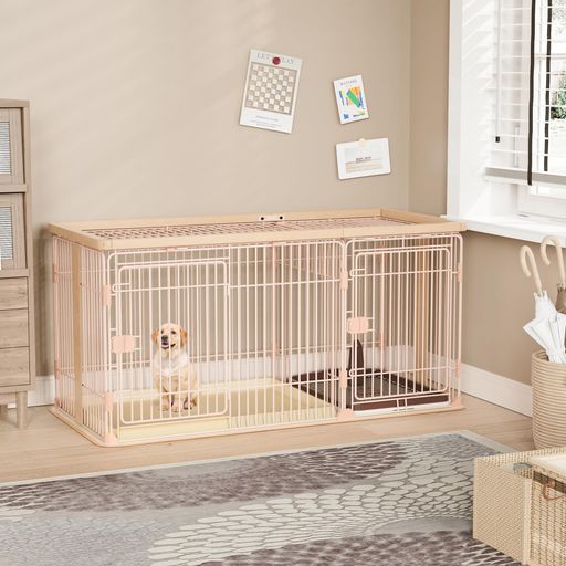 PETNNIKO 犬 ケージ 犬 ゲージ 幅146×奥行68×高さ70CM 小中大型犬用