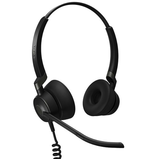 JABRA ENGAGE 50有線ヘッドセット ステレオ - 電話用ヘッドセット 3マイクシステム付き バックグラウンドノイズを遮断 エージェントフォーカスの向上 コールセンターヘッドセット 聴覚保護…