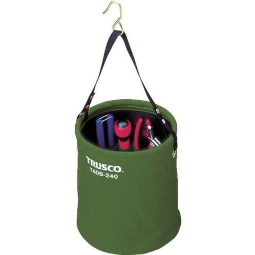 TRUSCO(トラスコ) アタッチメント付電工バケツΦ270X300 OD色 TADB-270-OD × 10個 【ケース販売】