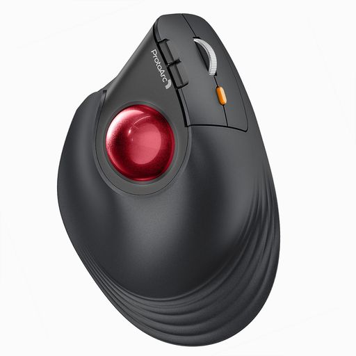 PROTOARC EM05 NL バーティカル トラックボールマウス 縦型62° 2.4GとBLUETOOTH両対応 ワイヤレス 5段階DPI 200/400/800/1200/1600 7ボタン 光学式 右手用 USB充電式 大容量の電池搭載