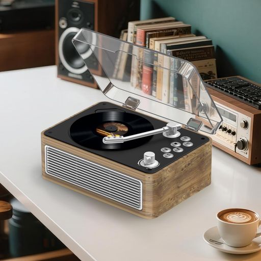 GUERAY CDプレーヤー レトロ BLUETOOTH受信&送信 HIFIスピーカー内蔵 充電可能 ポータブル CD PLAYER USB再生 AUX入力 A-Bリピート機能 遠隔操作FMラジオ CDラジカセ イヤホン対応 語学学習 音楽鑑賞