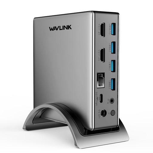 WAVLINK SB3.0 ドッキングステーション 10-IN-1 ノートPC用ハブ|2K対応 デュアルHDMI モニター出力|M1/M2 MACBOOK PRO/AIR・SURFACE・DELL・LENOVO 対応|THUNDERBOLT