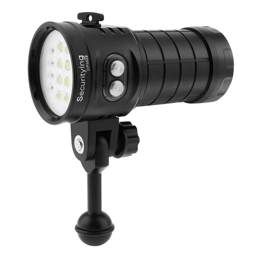 SECURITYING DFM02 水中ライト 3500ルーメン 水中150M ダイビングライト ワイド 広角 スキューバダイビング用懐中電灯 TYPE-C充電式 プロのダイビング/水中撮影用