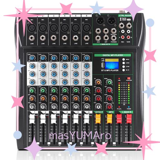 XTUGA CT60 6チャンネルオーディオミキサーポータブルミニサウンド