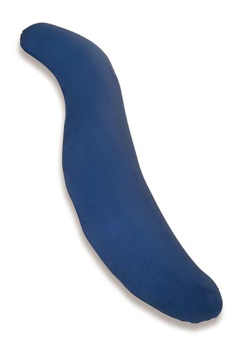 金鵄 抱き枕 日本製ビーズ クッション 115X20 S字型 ピーチ起毛 ふわふわ生地 (フェイクスエード, シュクレ ネイビー)