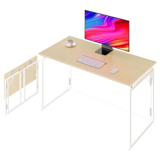 ALAWOODER 折りたたみテーブル【 正規品】 机 折り畳み デスク 完成品【組み立て不要】省スペース僅か6CMの薄さ 耐荷重60KG パソコンデスク コンパクト オフィスワークテーブル 在宅ワーク …