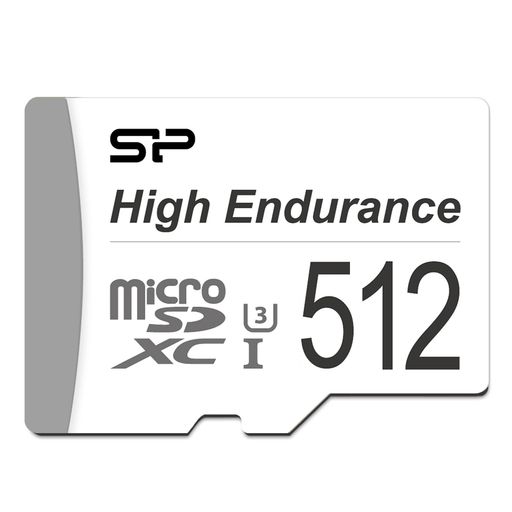 シリコンパワー 512GB 高耐久MICROSD カード UHS-I MICROSDXC CLASS10 UHS-1 U3 V30 A1 4K対応 繰り返し録画 ドラレコ 監視カメラ SDアダプター付き SP512GBSTXDV3V1HAD