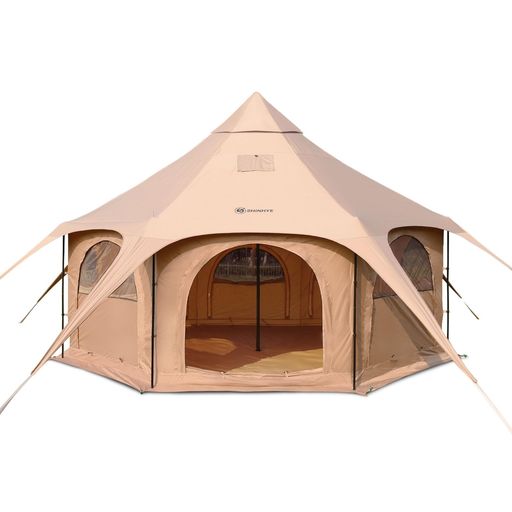 SHINHYE ベルテント 5M TC ポリコットン キャンプテント 大型 8~10人用 耐水圧3000MM 防水 防風 通気性 防虫 簡単設営 煙突穴付き 収納袋付き 4シーズン ファミリーキャンプ アウトドア キャンピ…