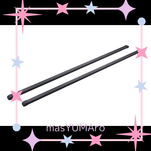カーメイト(CARMATE) ルーフキャリア INNO ベースバー スクエア 147CM ダブルキャップモデル INB147BK