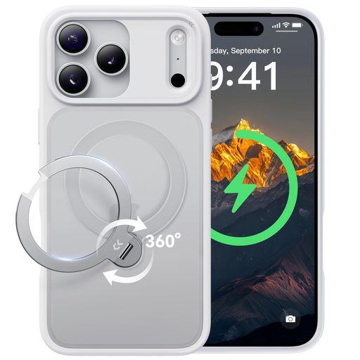 【2026最高傑作&定点360度回転】CASEKOO IPHONE 17 PRO MAX 用 ケース MAGSAFE対応 米軍MIL規格 360°全方向耐衝撃 【横縦両立・角度自由調整】最大25W急速充電対応 指紋防止/マット仕上げ/黄変防止/半…