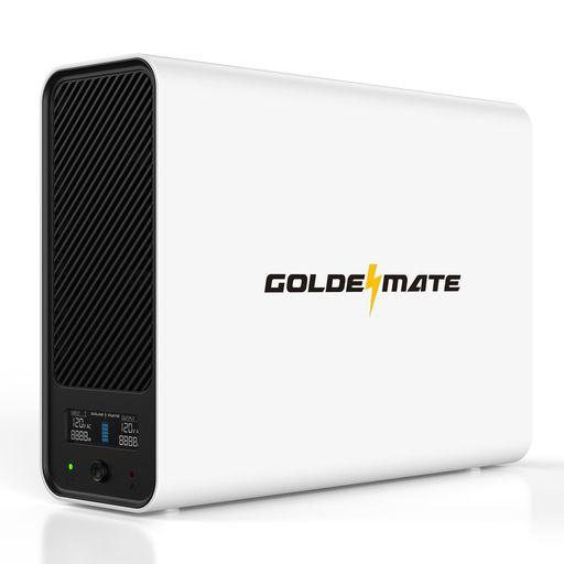 GOLDENMATE 無停電電源装置 UPS 1000VA PRO/800W リン酸鉄リチウムイオン電池搭載 230WH 常時商用給電 正弦波 ネットワーク機器 通信システム ホームオフィス 家庭用の高効率バックアップ電源 8ポ…