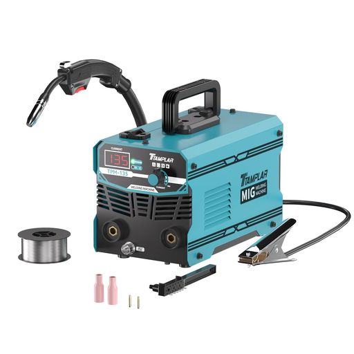 TTAMPLAR 半自動溶接機 TPM135 ノンガスMIG溶接 液晶表示 インバーター搭載 100V専用 ノンガス溶接機 小型 軽量 家庭用 初心者向け 日本語説明書 DIY簡単な修理 9,183円