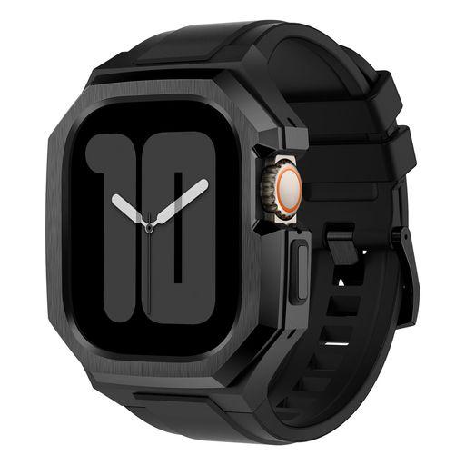 BINGELI 互換性のない APPLE WATCH ダンス楽隊 44MM 45MM 46MM 49MM ステンレス鋼鋼 入れもの付き添い人 手ごわいなメンズ フッ素ゴムベルド 押し並べて型 運動競技 SERIES 9/8/7 45MM SE2/6/5/4/SE 44MM
