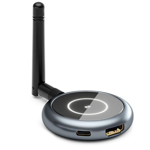 AIMIBO ワイヤレスHDMI 受信機 【アップグレード版レシーバー】タッチスクリーンをセカンドスクリーンに変換 最大8台のスマートフォン/タブレット対応 ノートPC画面を拡張