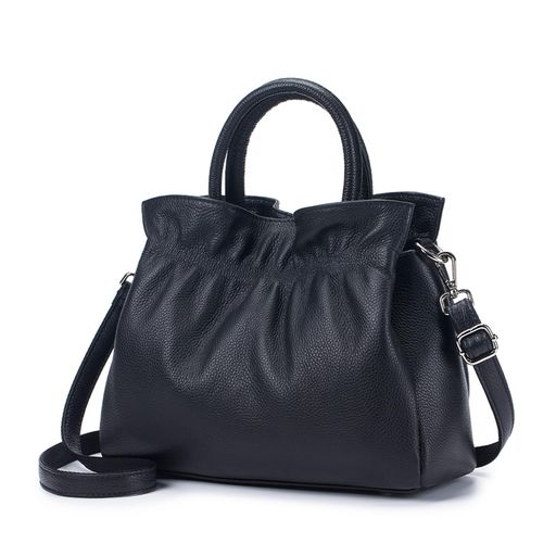 [MFFOR] ショルダーバッグ 本革 レディース 3WAY ハンドバッグ 斜め掛けバッグ 斜めがけ 肩がけ 手提げ 軽量 おしゃれ 大容量 柔らかい シンプル カジュアル 手持ち 人気 通勤(ブラック)